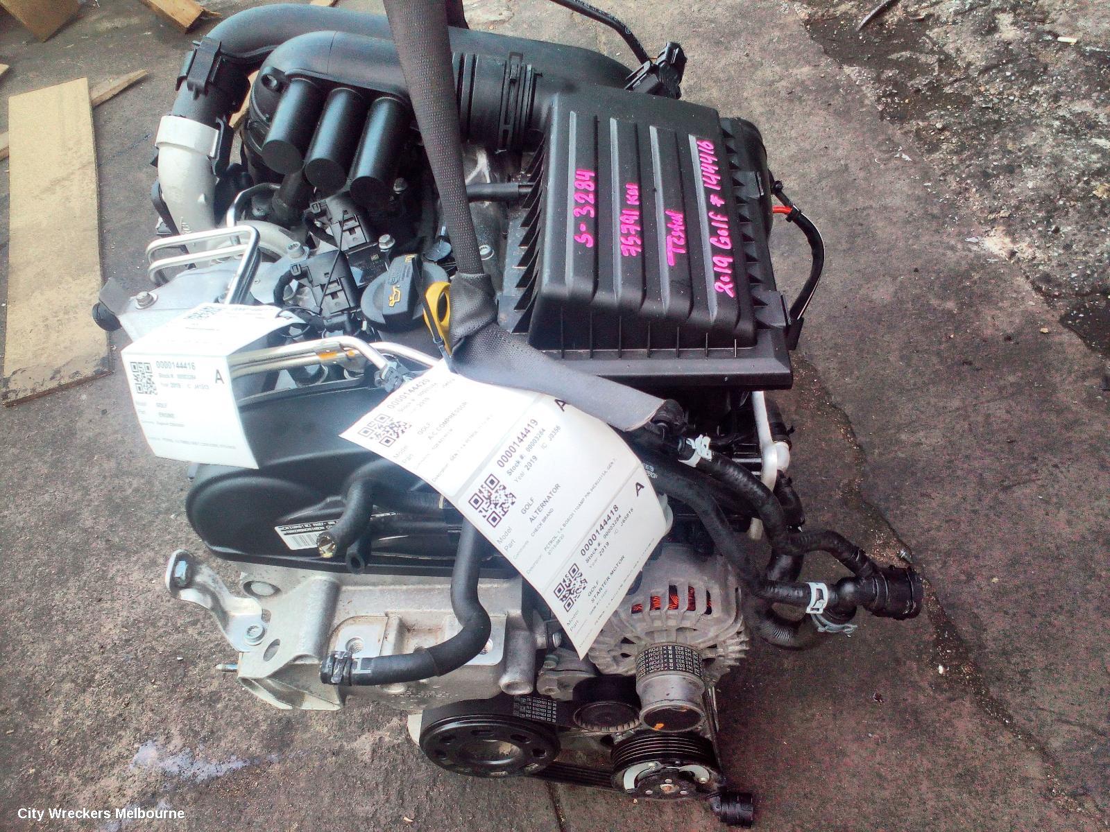 VOLKSWAGEN GOLF ENGINE, PETROL, 1.4, TURBO, GEN 7, CZDA CODE, 07/2015 - 08/2020