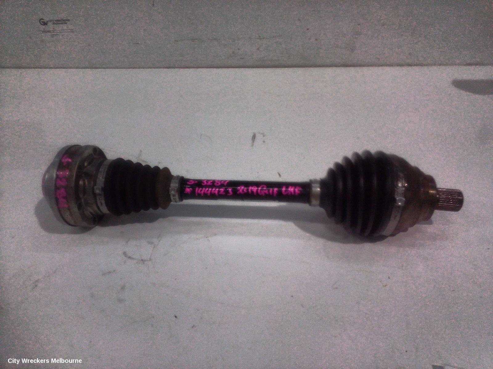 VOLKSWAGEN GOLF LEFT DRIVESHAFT, FRONT, AUTO T/M, PETROL, 1.4, TURBO, CHPA/CZDA CODE, GEN 7, 11/2012 - 08/2020