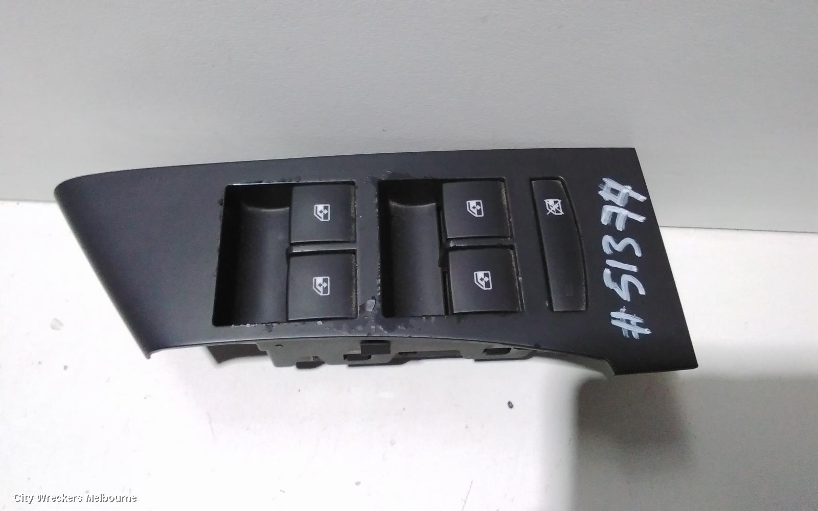 OPEL ASTRA PWR DR WIND SWITCH, RH FRONT (MASTER SWITCH), AS, 5DR HATCH/WAGON, 09/2012 - 08/2013