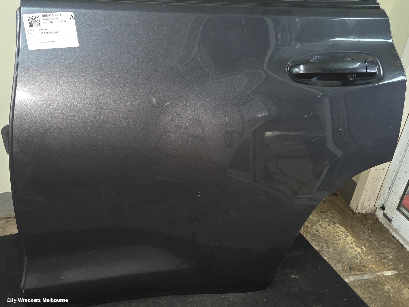 TOYOTA PRADO LEFT REAR DOOR/SLIDING, 150 SERIES, 08/2009 - 11/2023