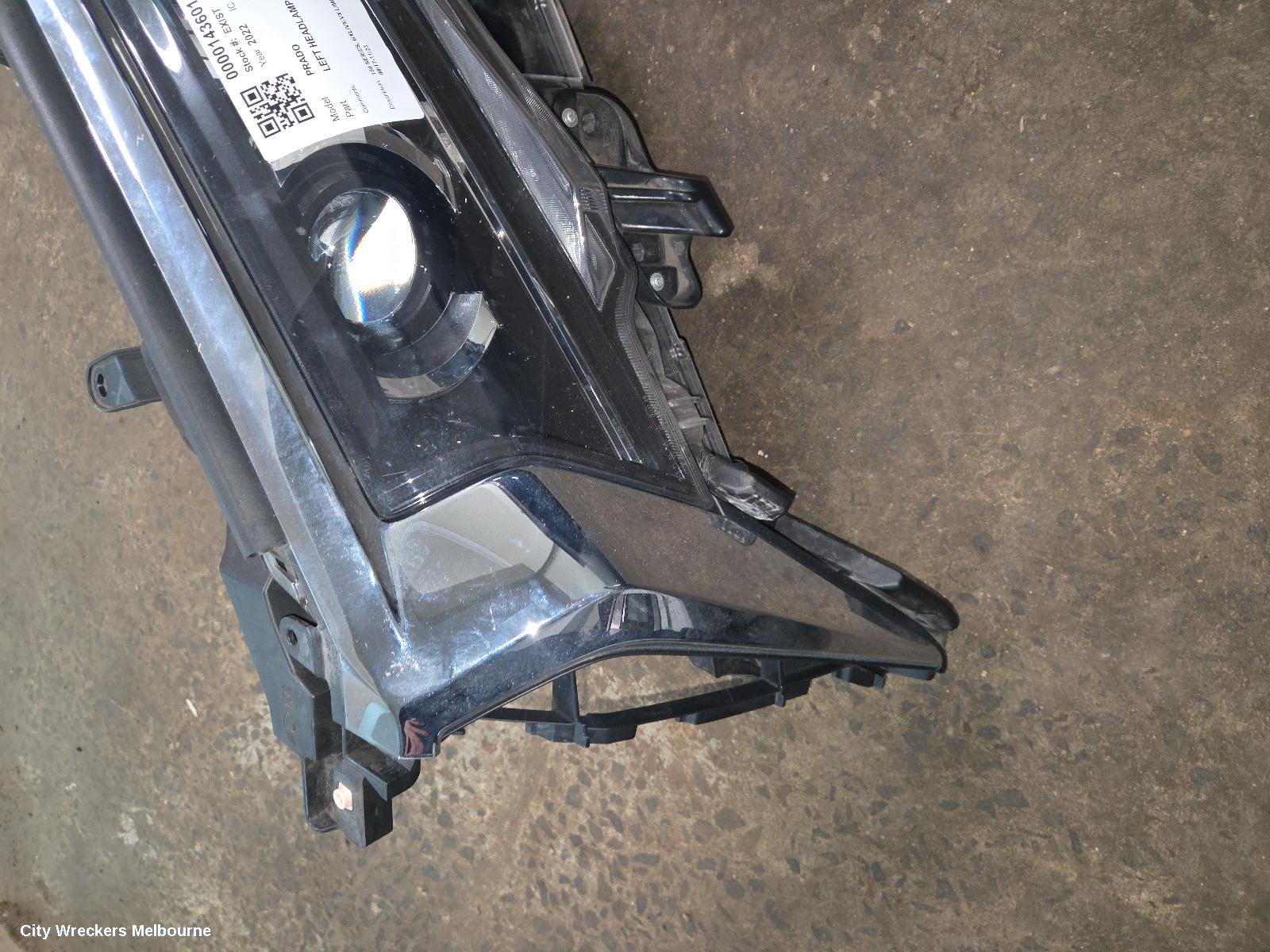 TOYOTA PRADO LEFT HEADLAMP, 150 SERIES, GXL/VX/VX LIMITED/KAKADU, BI-LED TYPE, 08/2017 - 11/2023