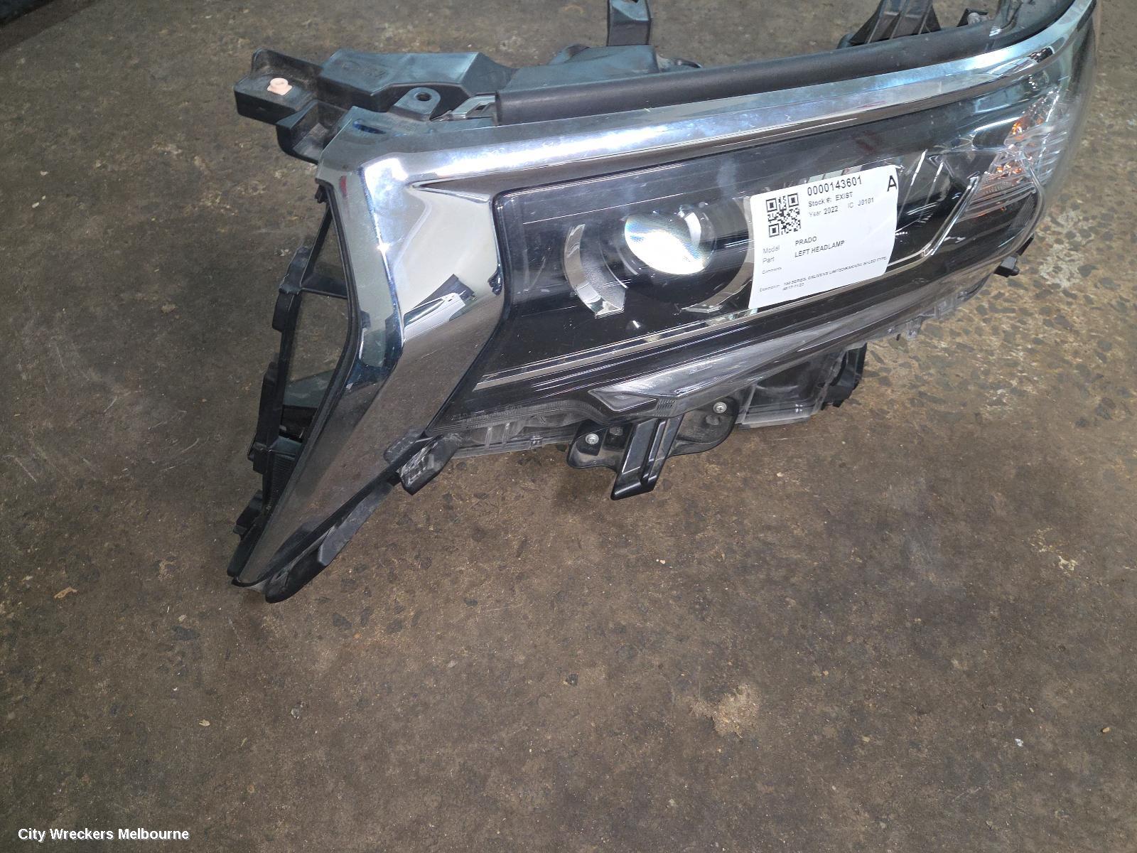 TOYOTA PRADO LEFT HEADLAMP, 150 SERIES, GXL/VX/VX LIMITED/KAKADU, BI-LED TYPE, 08/2017 - 11/2023