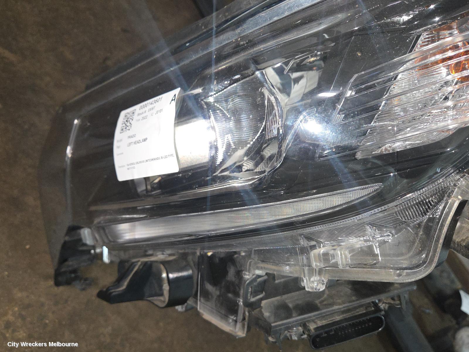 TOYOTA PRADO LEFT HEADLAMP, 150 SERIES, GXL/VX/VX LIMITED/KAKADU, BI-LED TYPE, 08/2017 - 11/2023