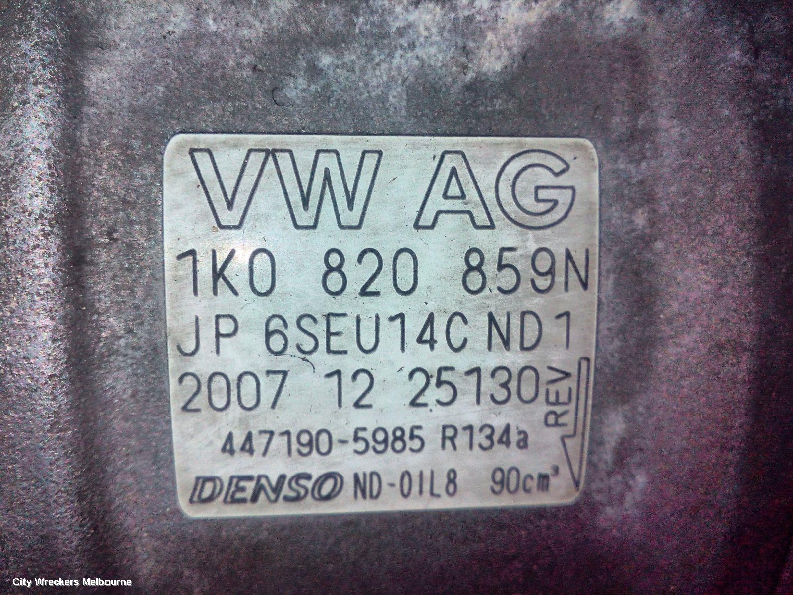 AUDI TT A/C COMPRESSOR, 8J, PETROL, DENSO BRAND (6SEU14C), 09/2006 - 12/2014