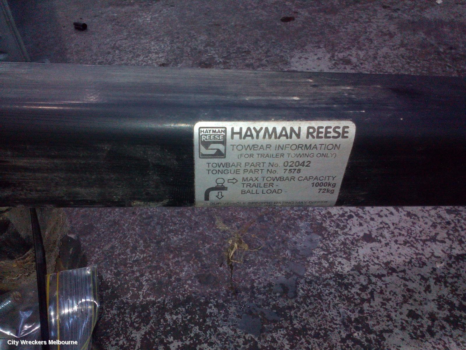 HONDA ODYSSEY TOWBAR, RB1, 07/2004 - 03/2009