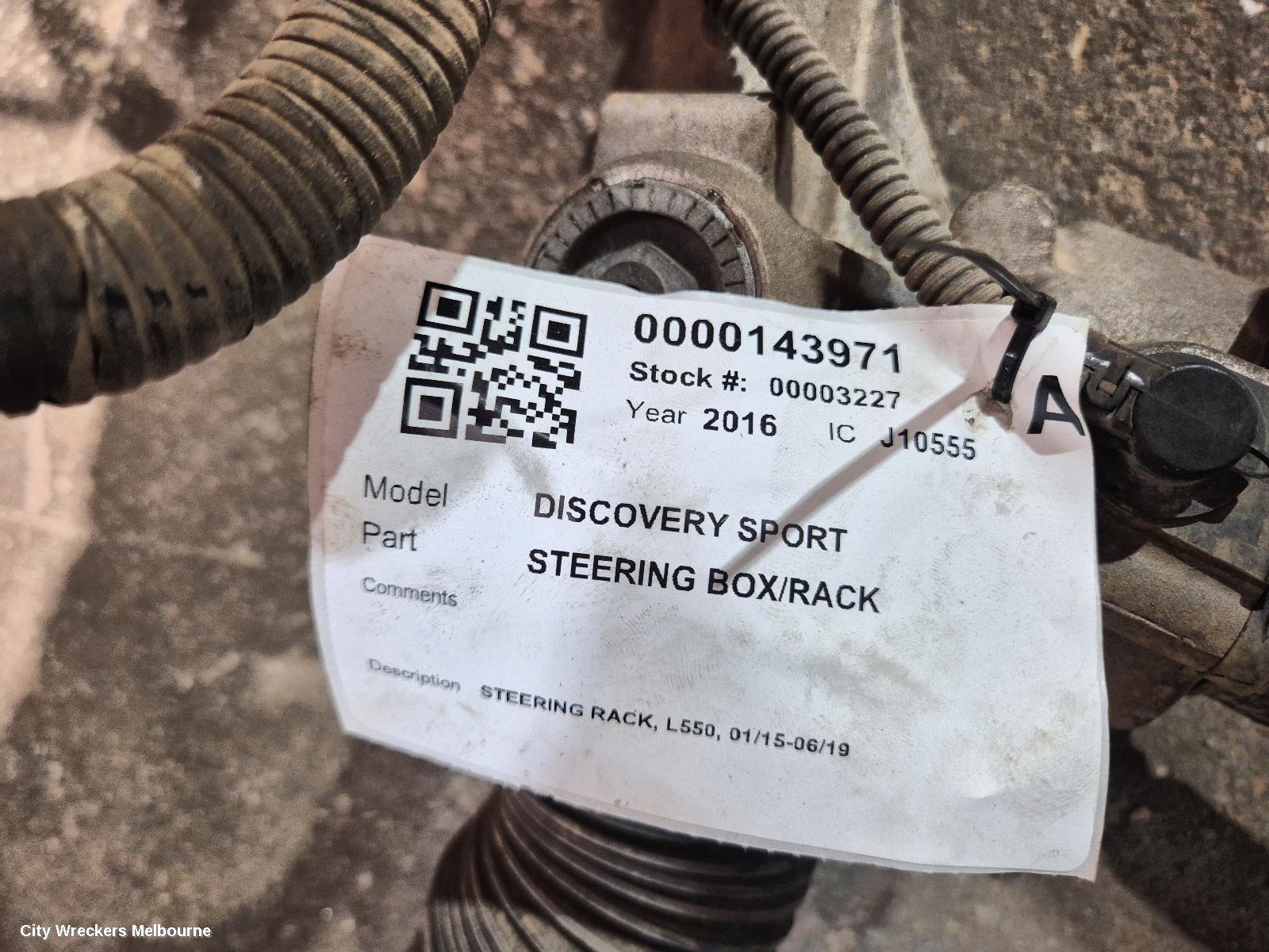 LAND ROVER DISCOVERY SPORT STEERING BOX/RACK, STEERING RACK, L550, 01/2015 - 06/2019