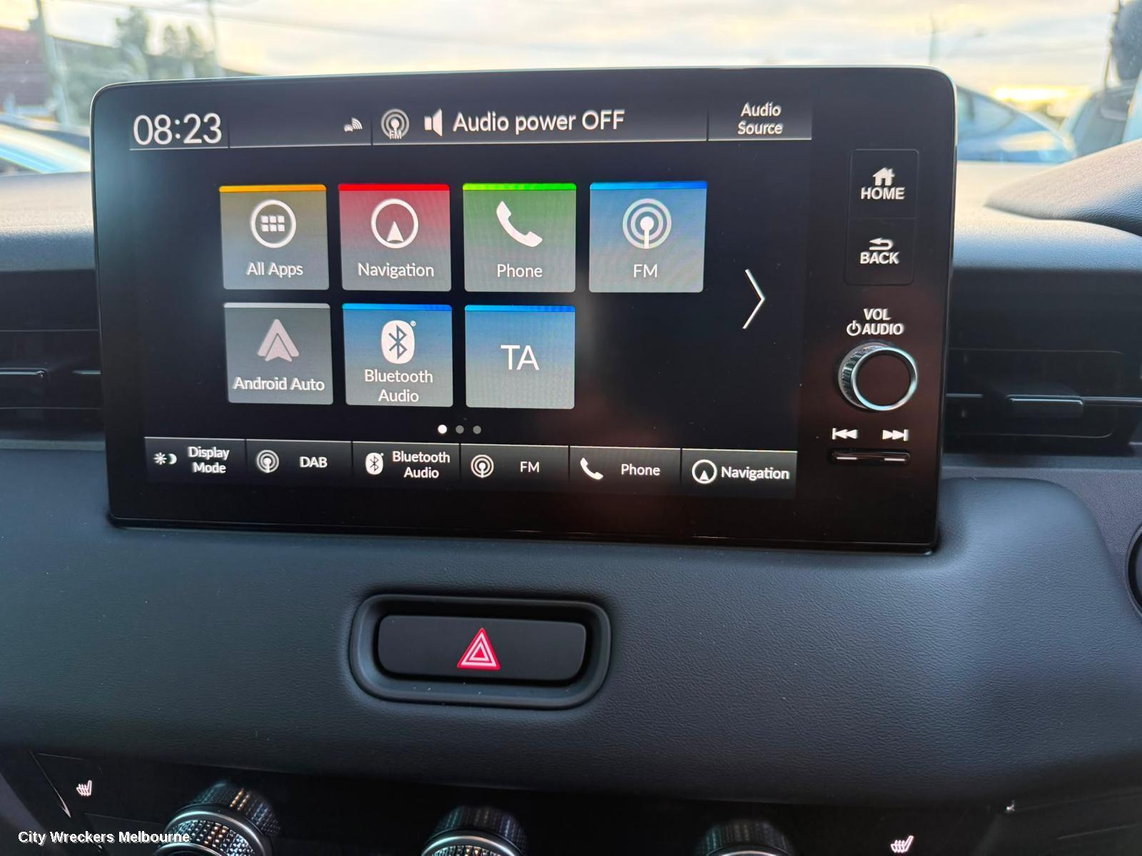 HONDA HRV RADIO/CD/DVD/SAT/TV, DISPLAY UNIT, 9IN TOUCHSCREEN, RV, 12/2021 ONWARDS