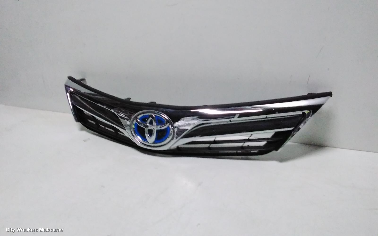 TOYOTA CAMRY GRILLE, RADIATOR GRILLE, AVV50, HYBRID, CHROME TYPE, 03/2012 - 03/2015