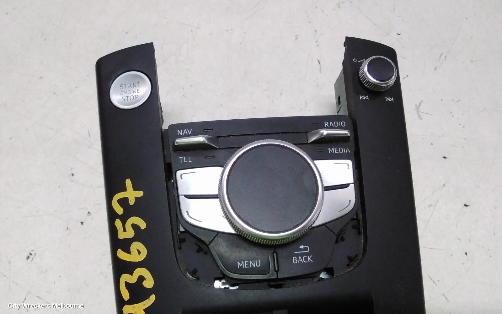 AUDI A3 RADIO/CD/DVD/SAT/TV, MMI CONTROLS, W/ MIB HIGH, W/ START BUTTON TYPE, 8V, 03/2013 - 10/2020