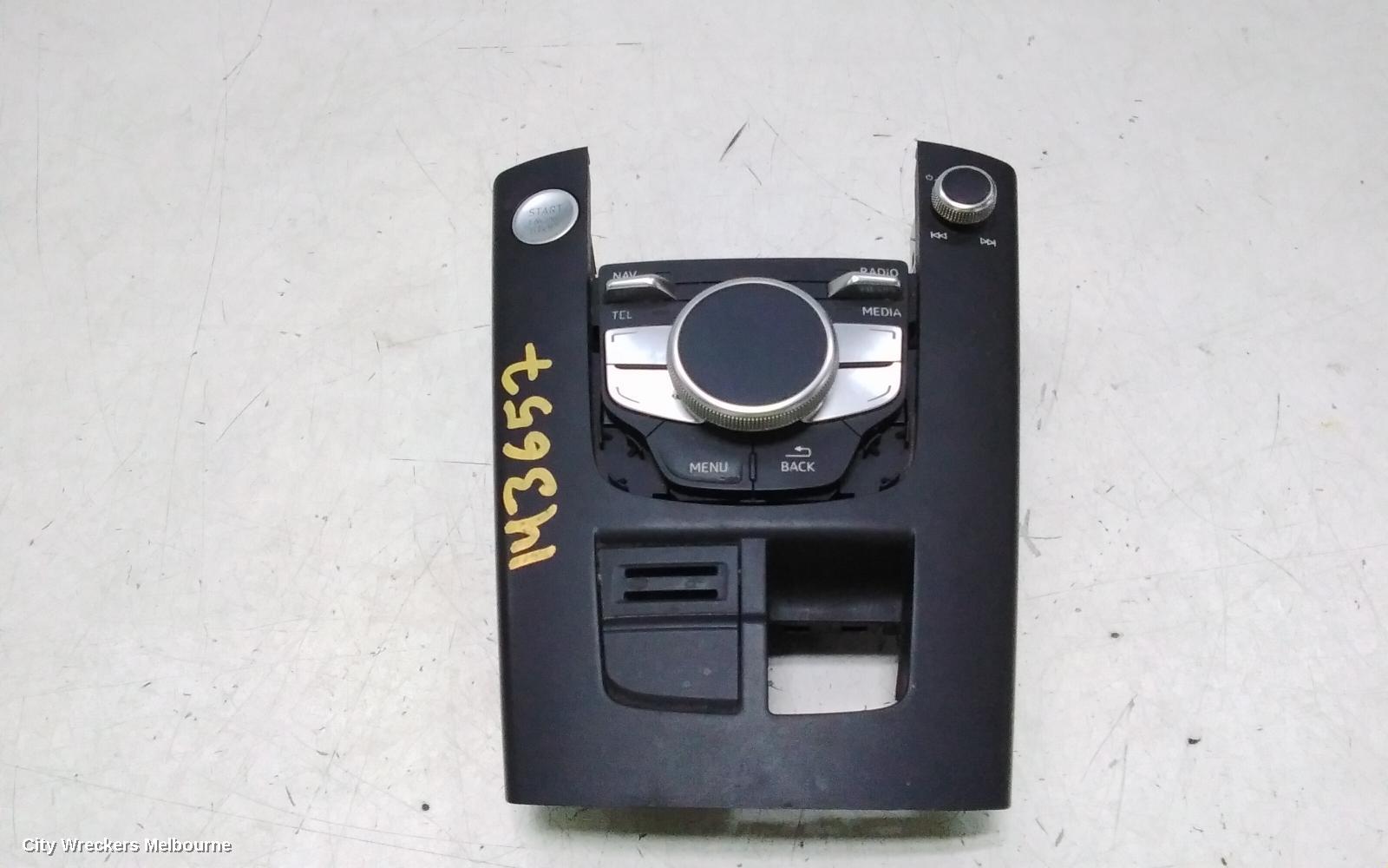 AUDI A3 RADIO/CD/DVD/SAT/TV, MMI CONTROLS, W/ MIB HIGH, W/ START BUTTON TYPE, 8V, 03/2013 - 10/2020