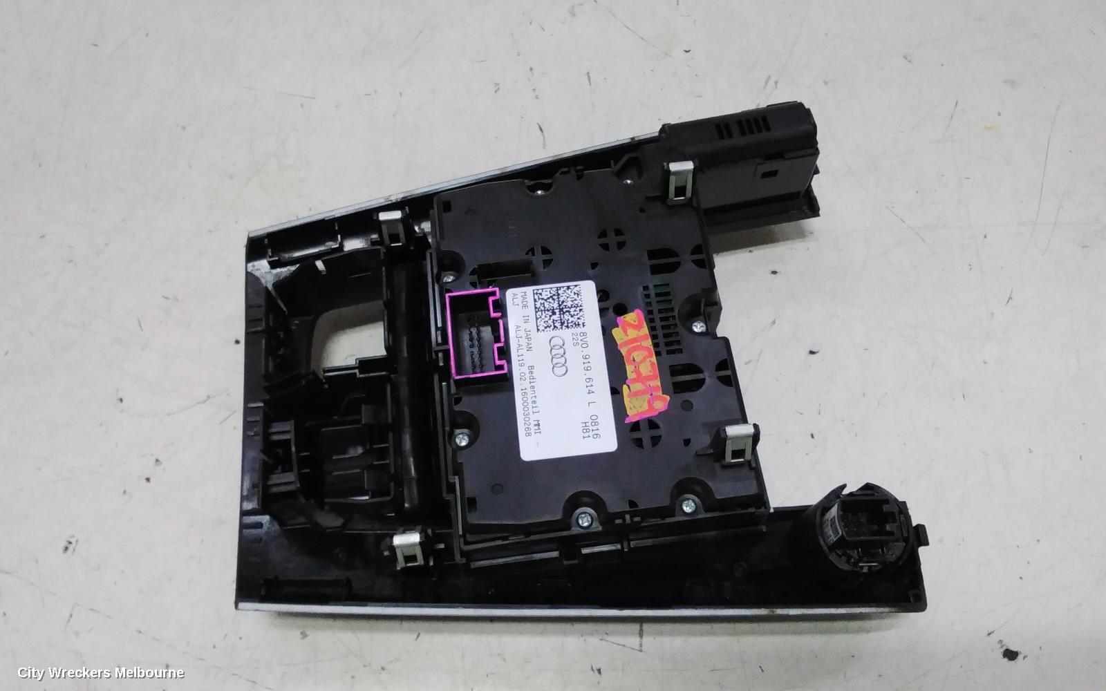 AUDI A3 RADIO/CD/DVD/SAT/TV, MMI CONTROLS, W/ MIB HIGH, W/ START BUTTON TYPE, 8V, 03/2013 - 10/2020