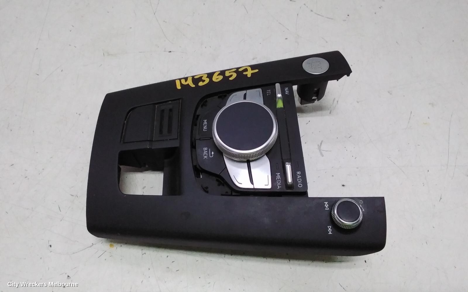 AUDI A3 RADIO/CD/DVD/SAT/TV, MMI CONTROLS, W/ MIB HIGH, W/ START BUTTON TYPE, 8V, 03/2013 - 10/2020