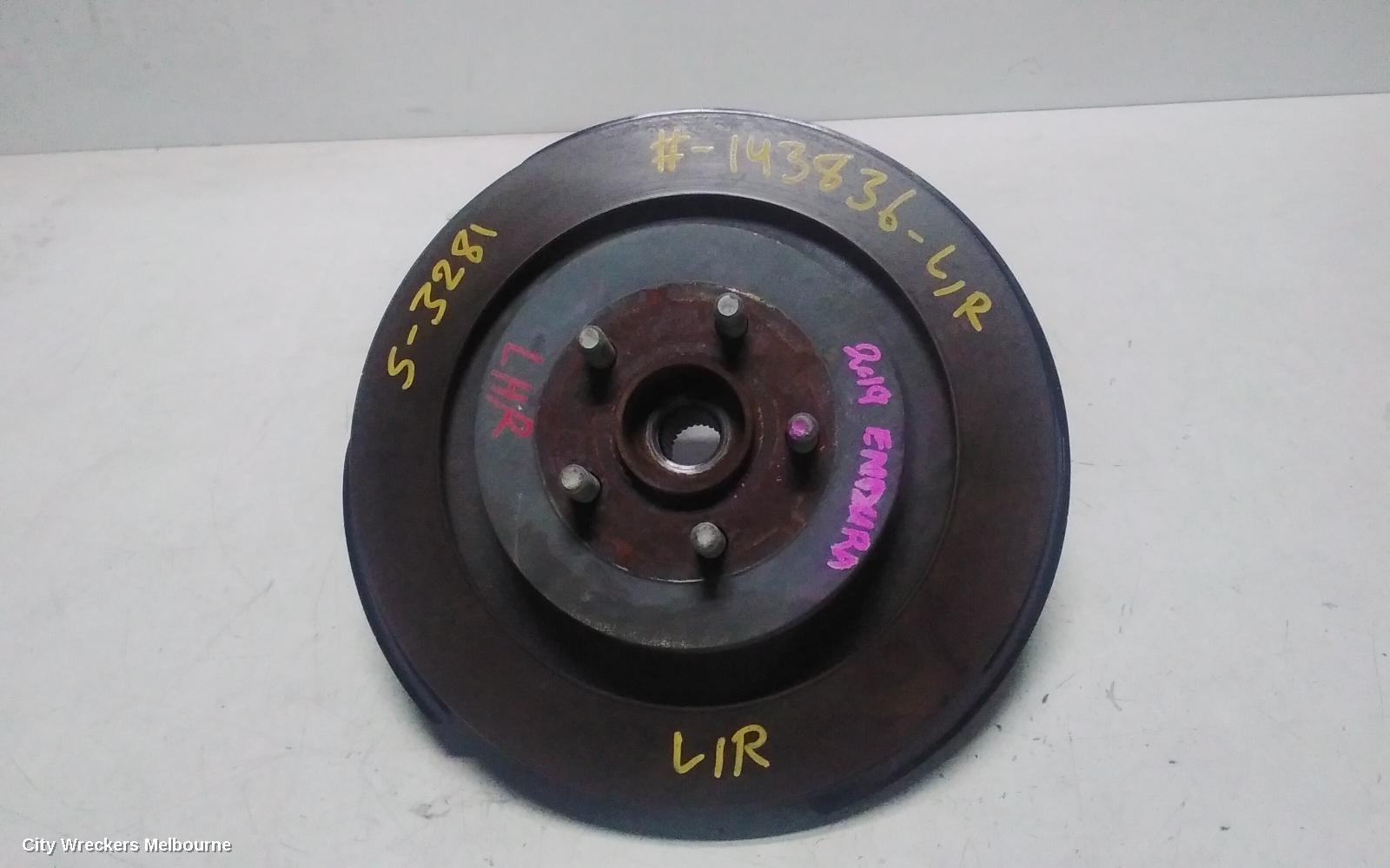 FORD ENDURA LEFT REAR HUB ASSEMBLY, AWD, CA, 09/2018 - 06/2020
