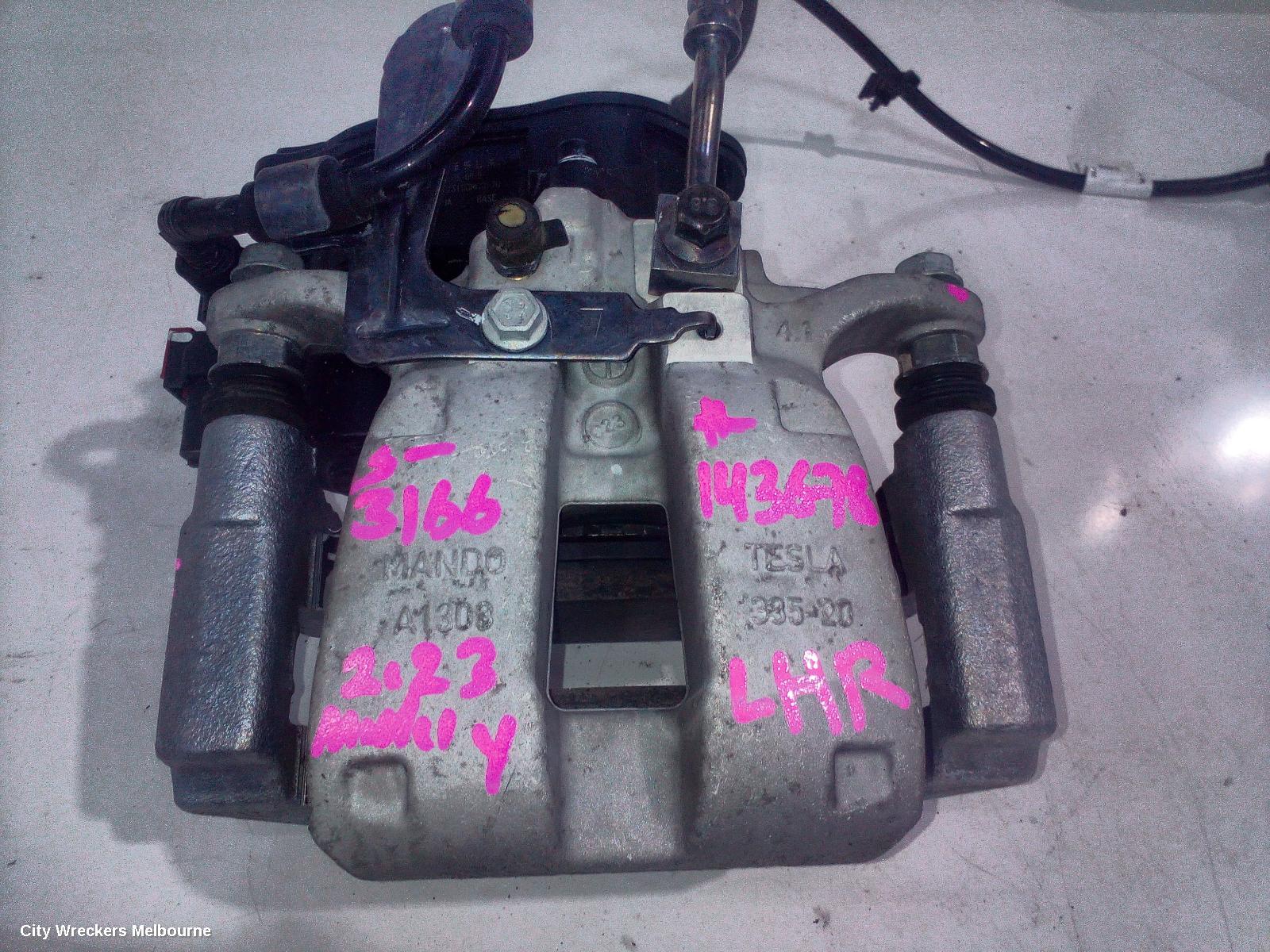 TESLA MODEL Y CALIPER, 1ST GEN, LH REAR, 1 PISTON TYPE, STANDARD, 03/2022 - 02/2025