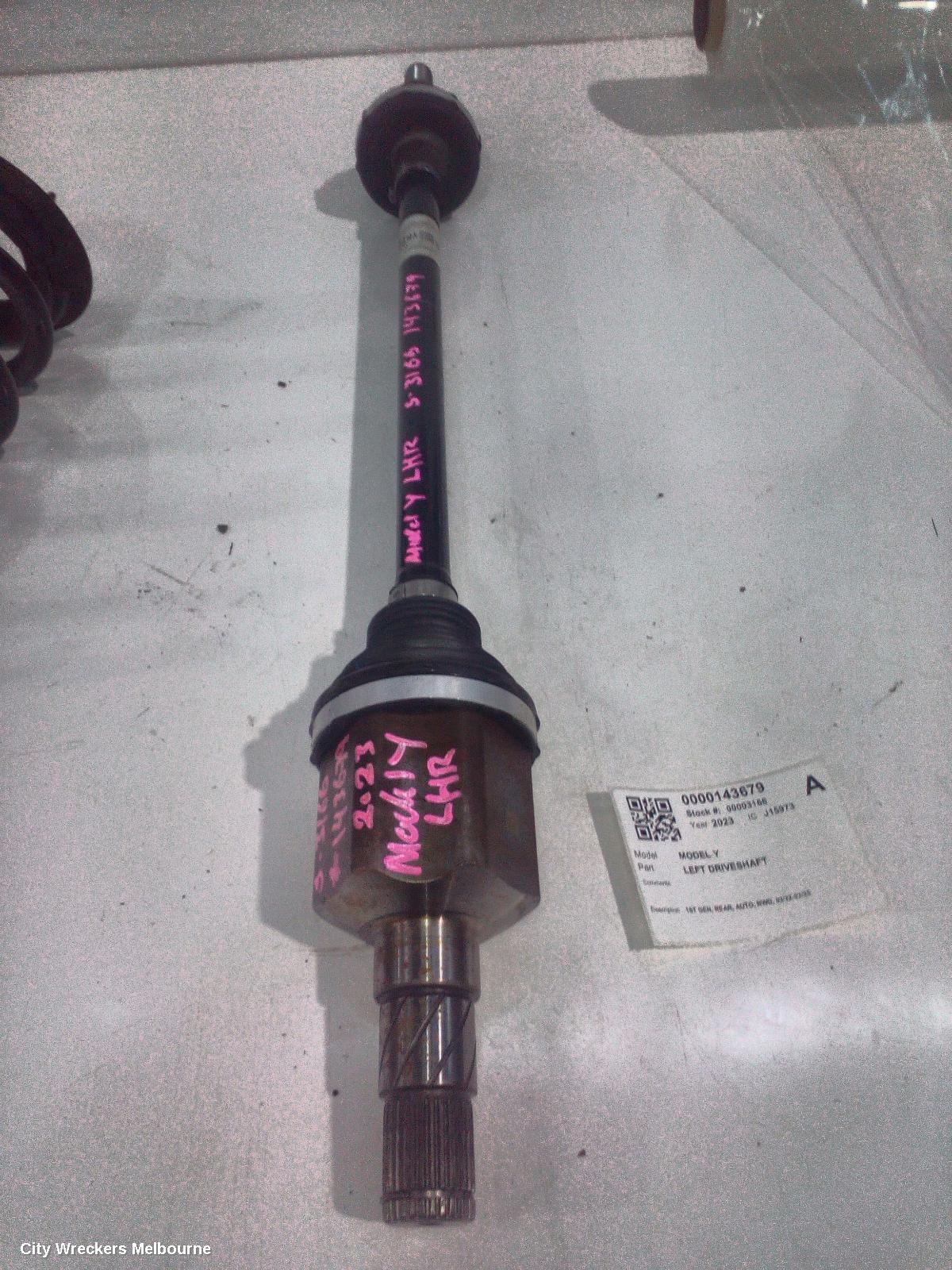 TESLA MODEL Y LEFT DRIVESHAFT, 1ST GEN, REAR, AUTO, RWD, 03/2022 - 02/2025
