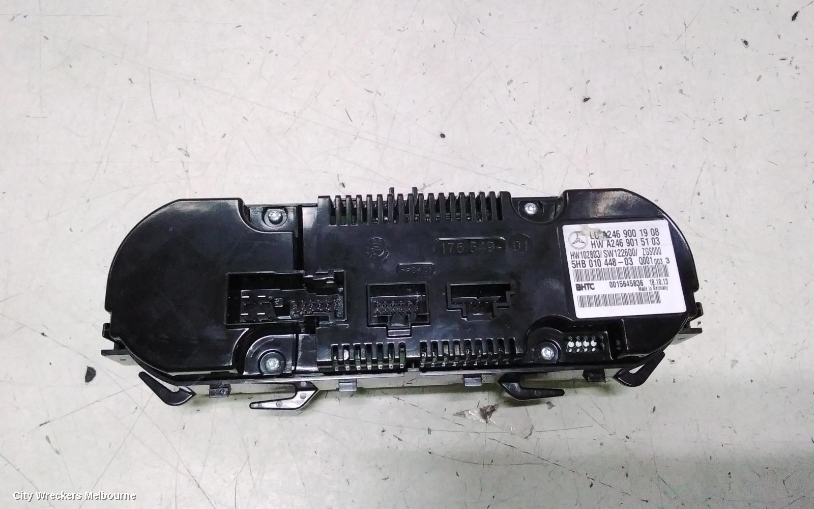 MERCEDES CLA CLASS HEATER/AC CONTROLS, C117, DUAL ZONE CLIMATE CONTROL TYPE, 10/2013 - 02/2019