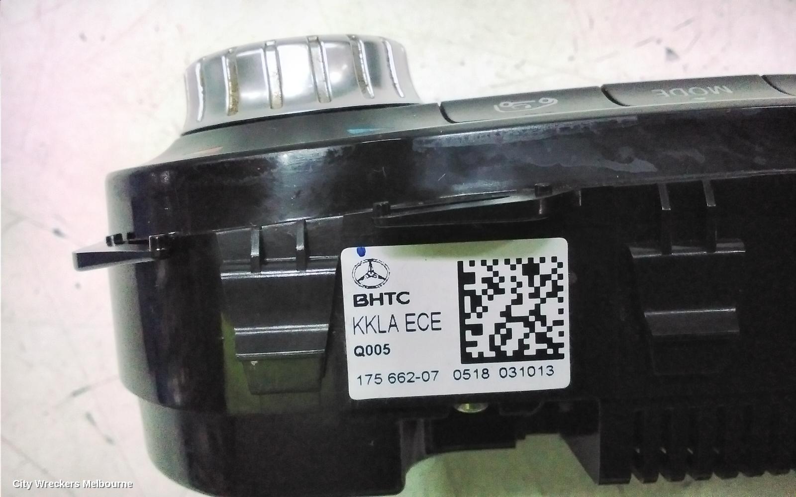 MERCEDES CLA CLASS HEATER/AC CONTROLS, C117, DUAL ZONE CLIMATE CONTROL TYPE, 10/2013 - 02/2019