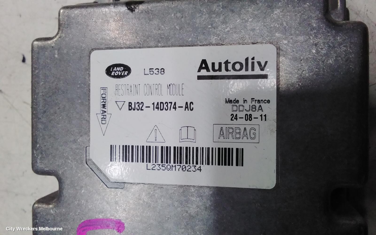 LAND ROVER RANGEROVER EVOQUE AIRBAG MODULE/SENSOR, MODULE, L538, 11/2011 - 01/2019
