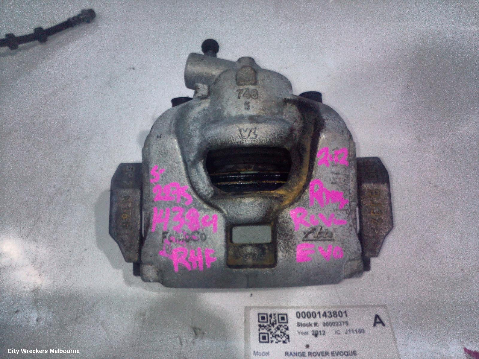 LAND ROVER RANGEROVER EVOQUE CALIPER, RH FRONT, L538, 325MM, 11/2011 - 01/2019