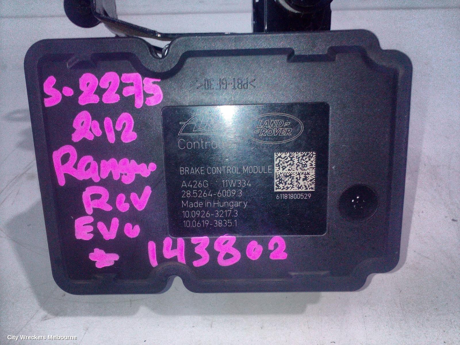 LAND ROVER RANGEROVER EVOQUE ABS PUMP/MODULATOR, L538, 11/2011 - 01/2019