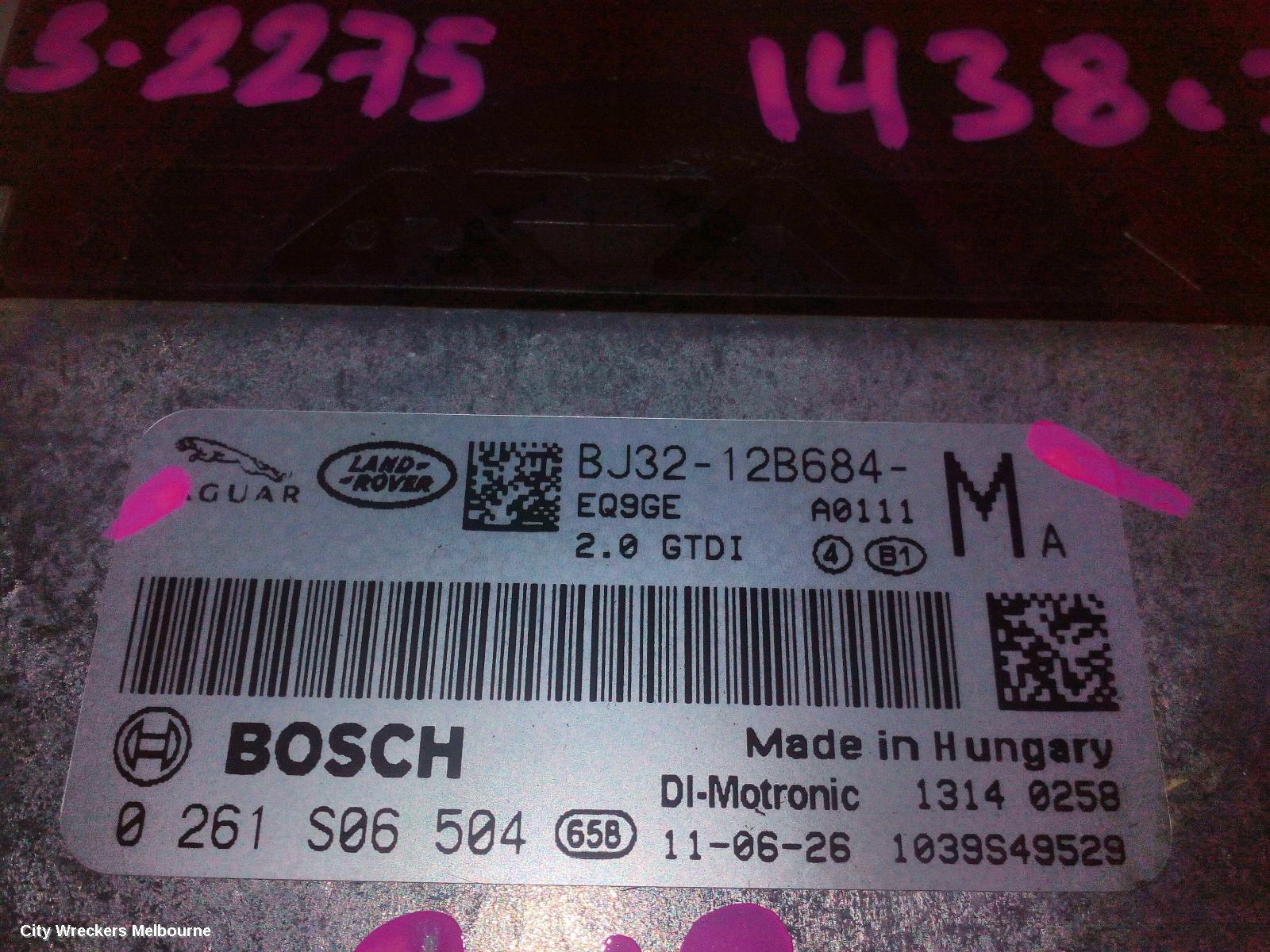 LAND ROVER RANGEROVER EVOQUE ECU, ENGINE ECU, 2.0, PETROL, ECU ONLY, L538, 11/2011 - 01/2019