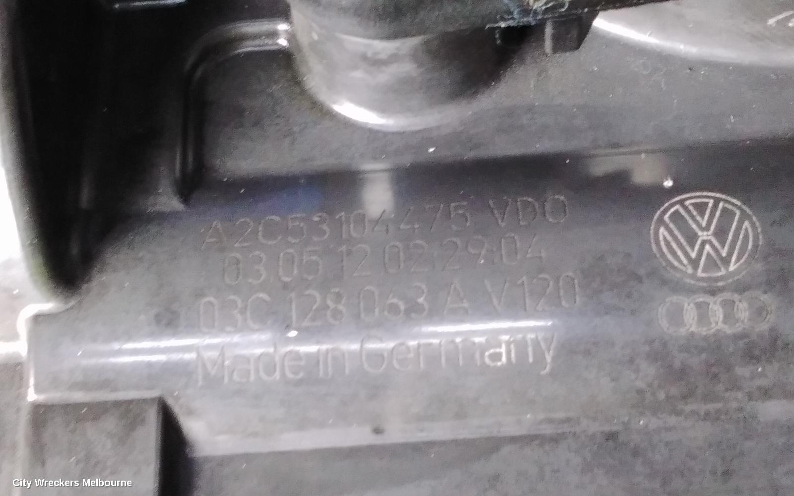 VOLKSWAGEN GOLF THROTTLE BODY, 1.4, PETROL, REGULATING FLAP/AIR INTAKE P/N 03C128063B, GEN 6, 10/2008 - 01/2016