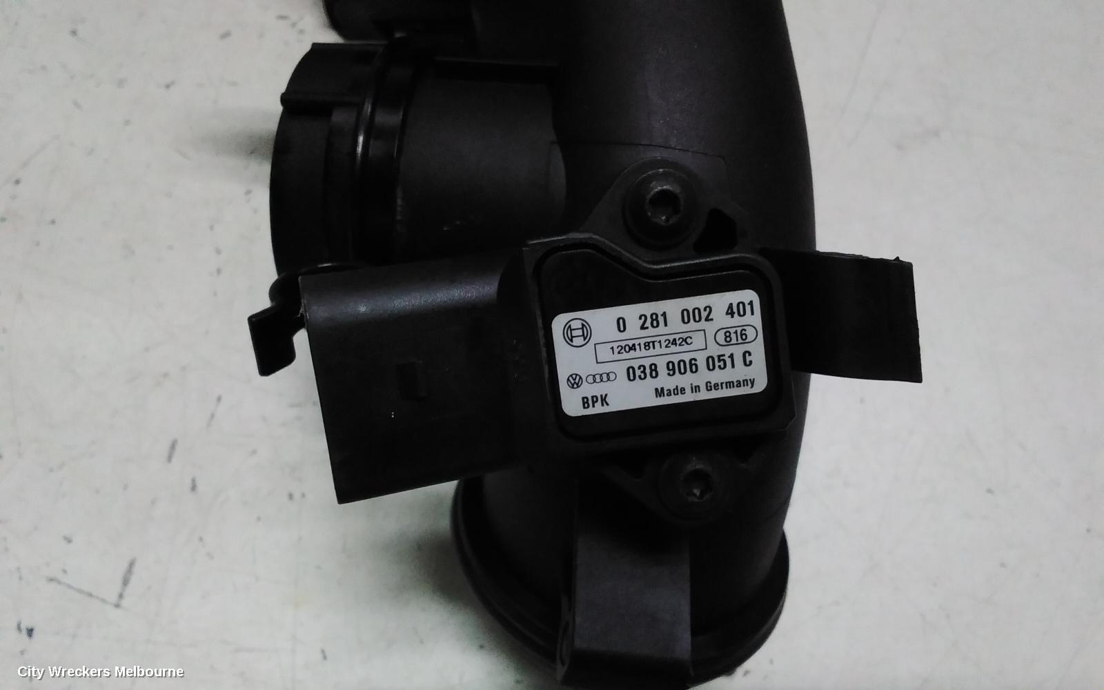 VOLKSWAGEN GOLF THROTTLE BODY, 1.4, PETROL, REGULATING FLAP/AIR INTAKE P/N 03C128063B, GEN 6, 10/2008 - 01/2016