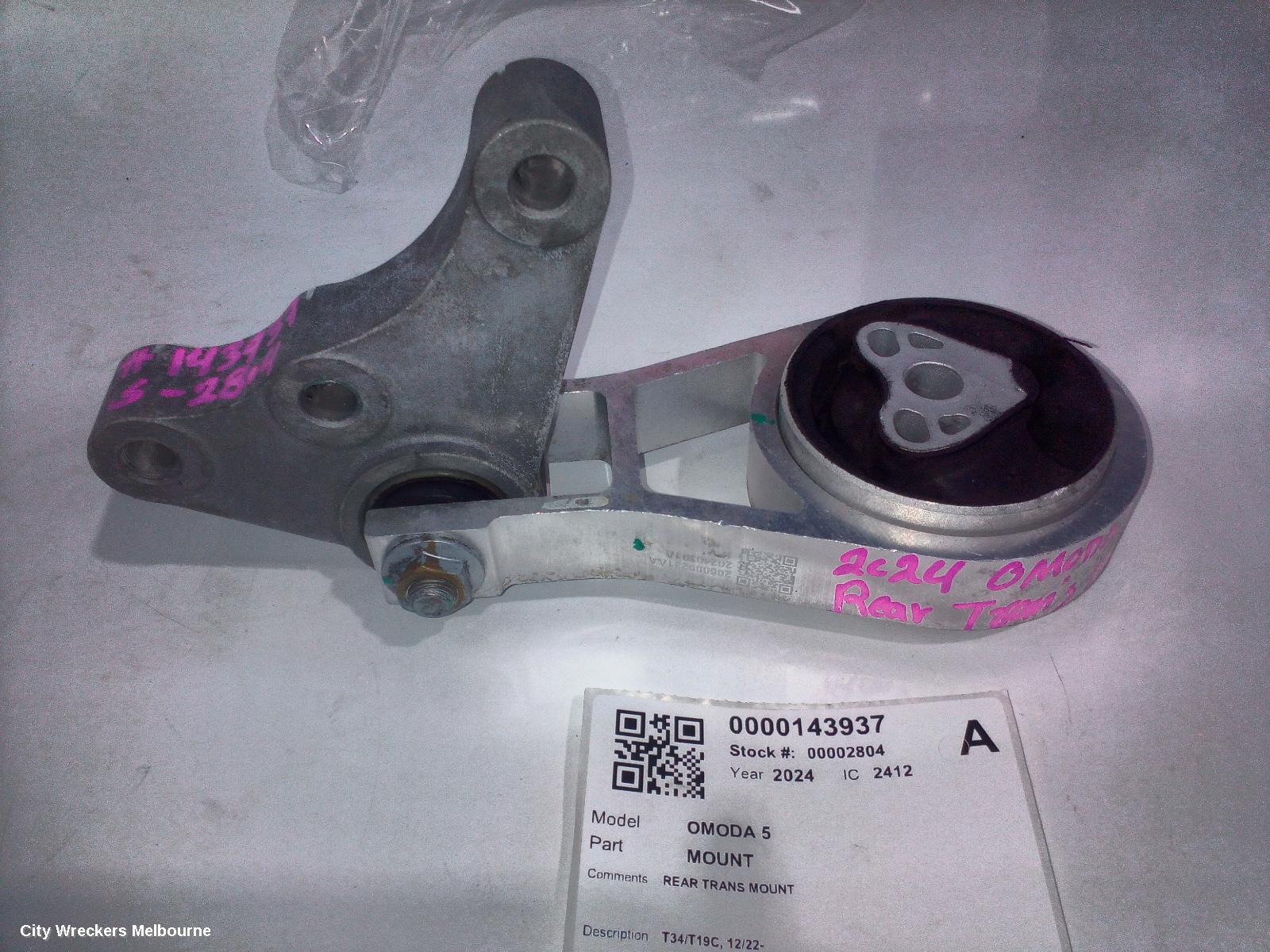 CHERY OMODA 5 MOUNT, T34/T19C, 12/2022 ONWARDS