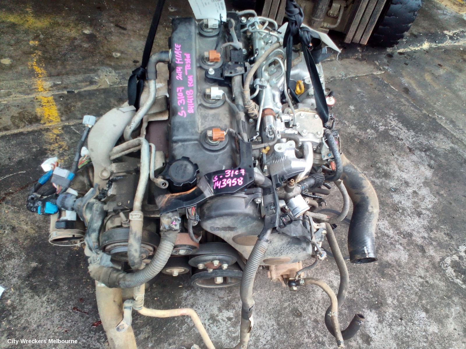 TOYOTA HIACE ENGINE, DIESEL, 3.0, 1KD-FTV, TURBO, KDH, 12/2013 - 05/2016