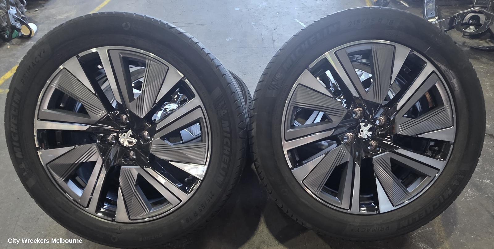 PEUGEOT 2008 WHEEL MAG, FACTORY, 18X6.5IN, EVISSA, P24, 04/2023 ONWARDS