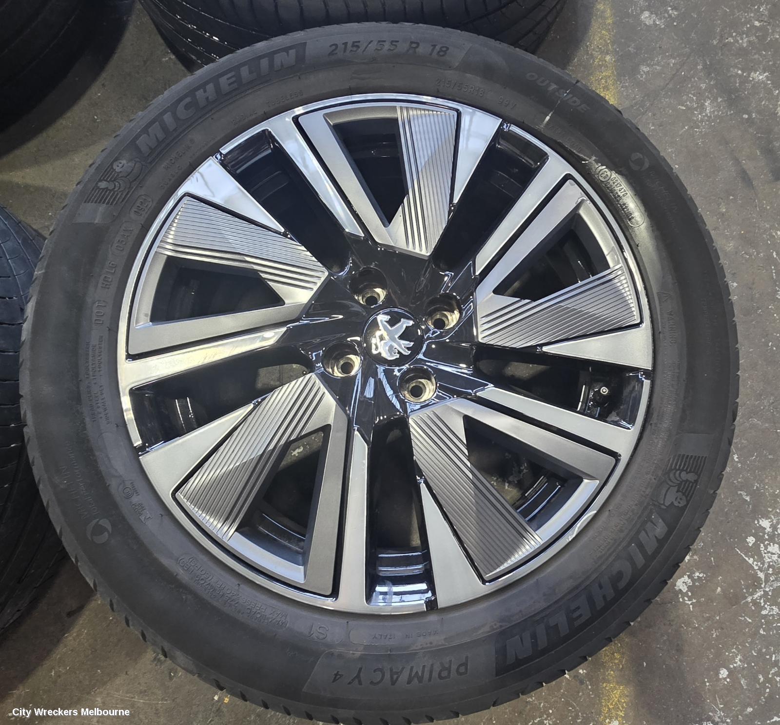 PEUGEOT 2008 WHEEL MAG, FACTORY, 18X6.5IN, EVISSA, P24, 04/2023 ONWARDS