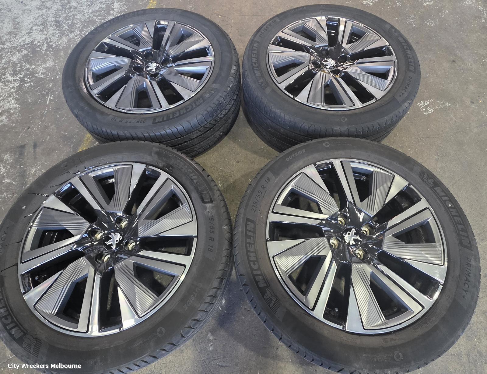 PEUGEOT 2008 WHEEL MAG, FACTORY, 18X6.5IN, EVISSA, P24, 04/2023 ONWARDS