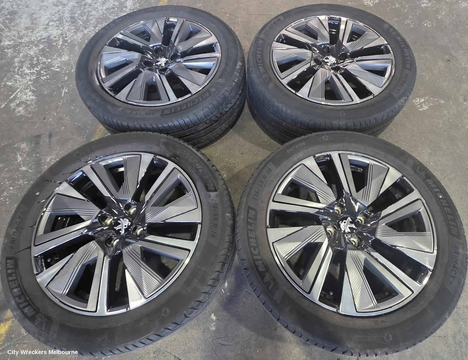 PEUGEOT 2008 WHEEL MAG, FACTORY, 18X6.5IN, EVISSA, P24, 04/2023 ONWARDS