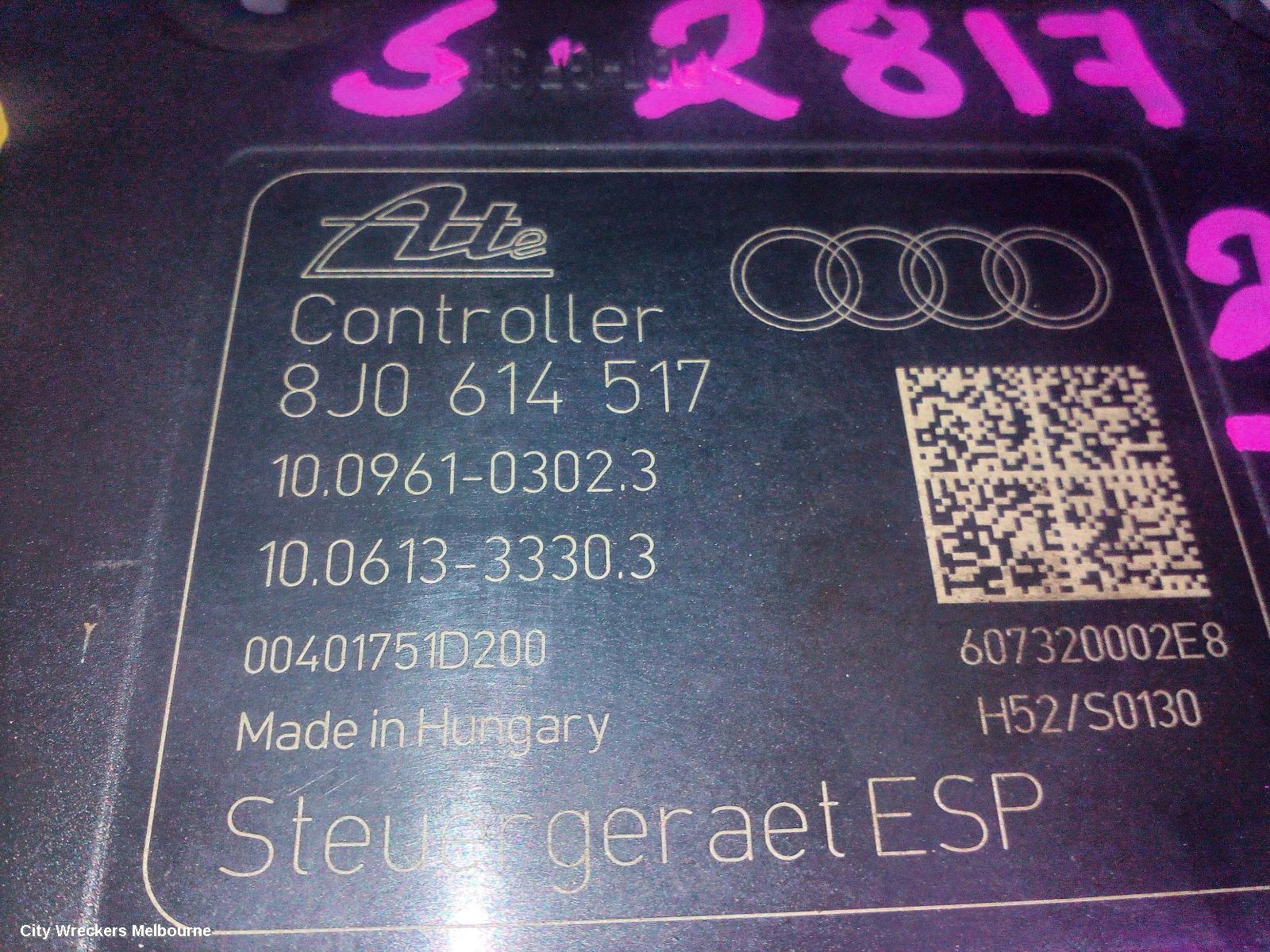 AUDI TT ABS PUMP/MODULATOR, 8J, P/N 8J0614517, 09/2006 ONWARDS