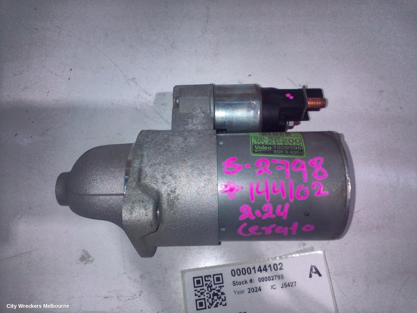 KIA CERATO STARTER, PETROL, 2.0, G4NA, BD, 04/2018 - 09/2024