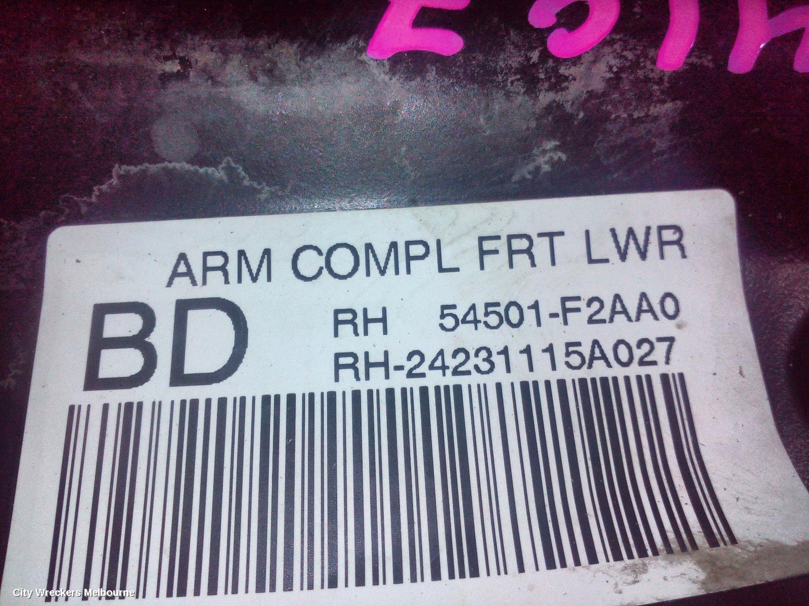 KIA CERATO RIGHT FRONT LOWER CONTROL ARM, BD, SEDAN/HATCH, 04/2018 - 09/2024