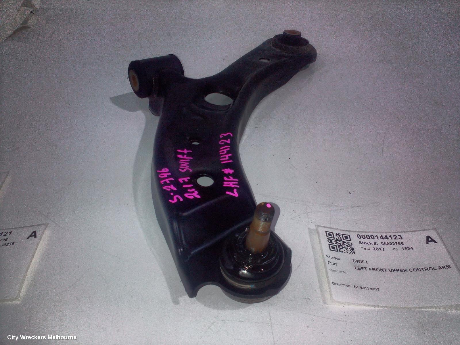 SUZUKI SWIFT LEFT FRONT UPPER CONTROL ARM, FZ, 02/2011 - 03/2017