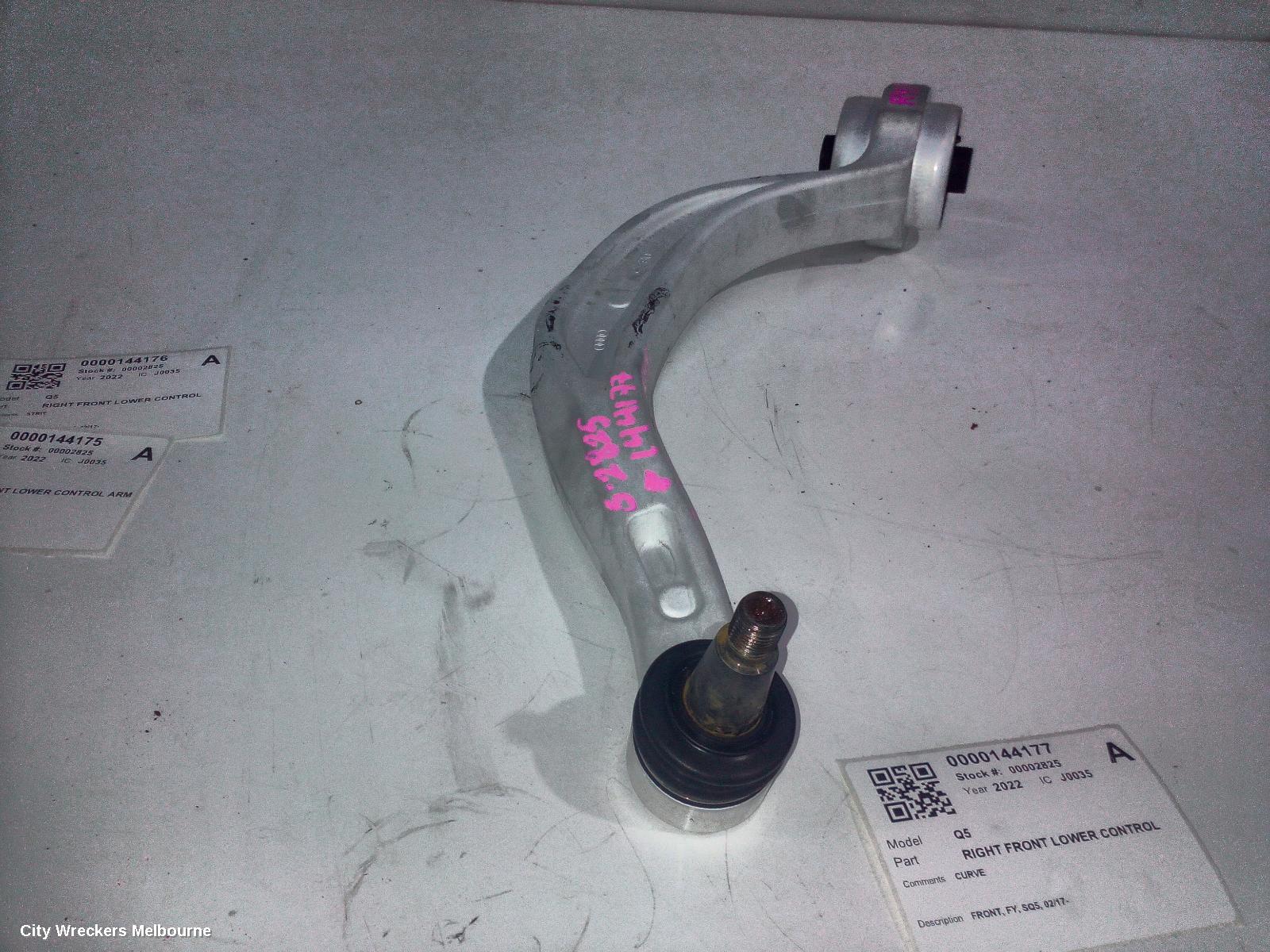 AUDI Q5 RIGHT FRONT LOWER CONTROL ARM, FRONT, FY, SQ5, 02/2017 ONWARDS