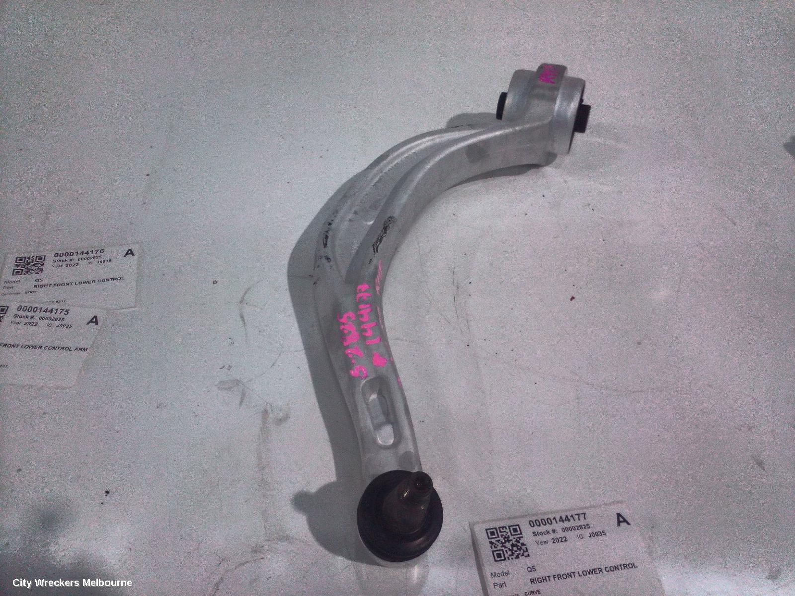 AUDI Q5 RIGHT FRONT LOWER CONTROL ARM, FRONT, FY, SQ5, 02/2017 ONWARDS