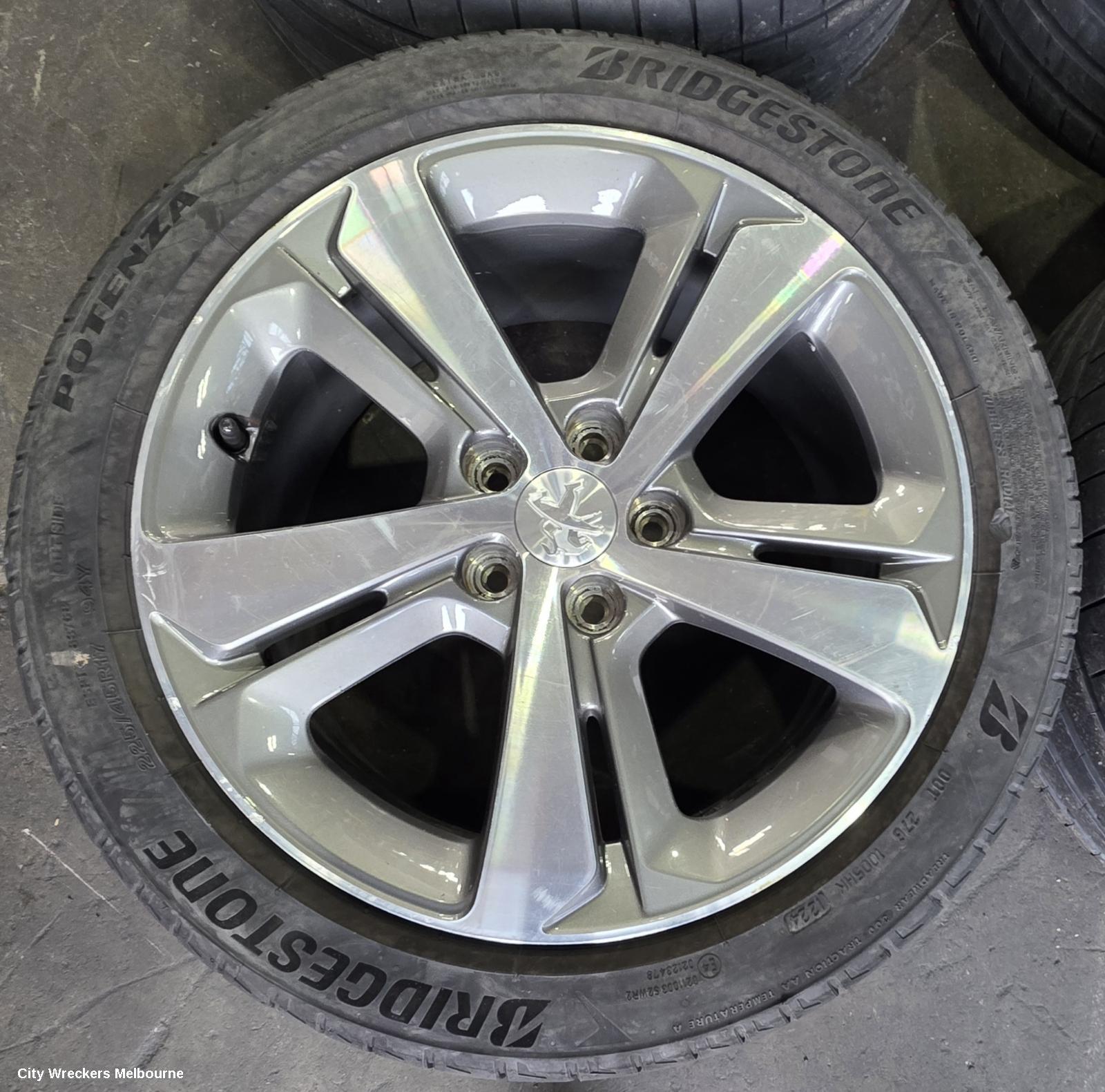 PEUGEOT 308 WHEEL MAG, FACTORY, 17X5IN, RUBIS, T9, 10/2014 - 01/2021