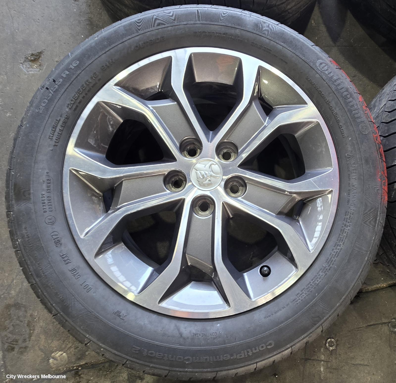 HOLDEN BARINA WHEEL MAG, FACTORY, 16X6IN, TM, 11/2016 - 12/2018