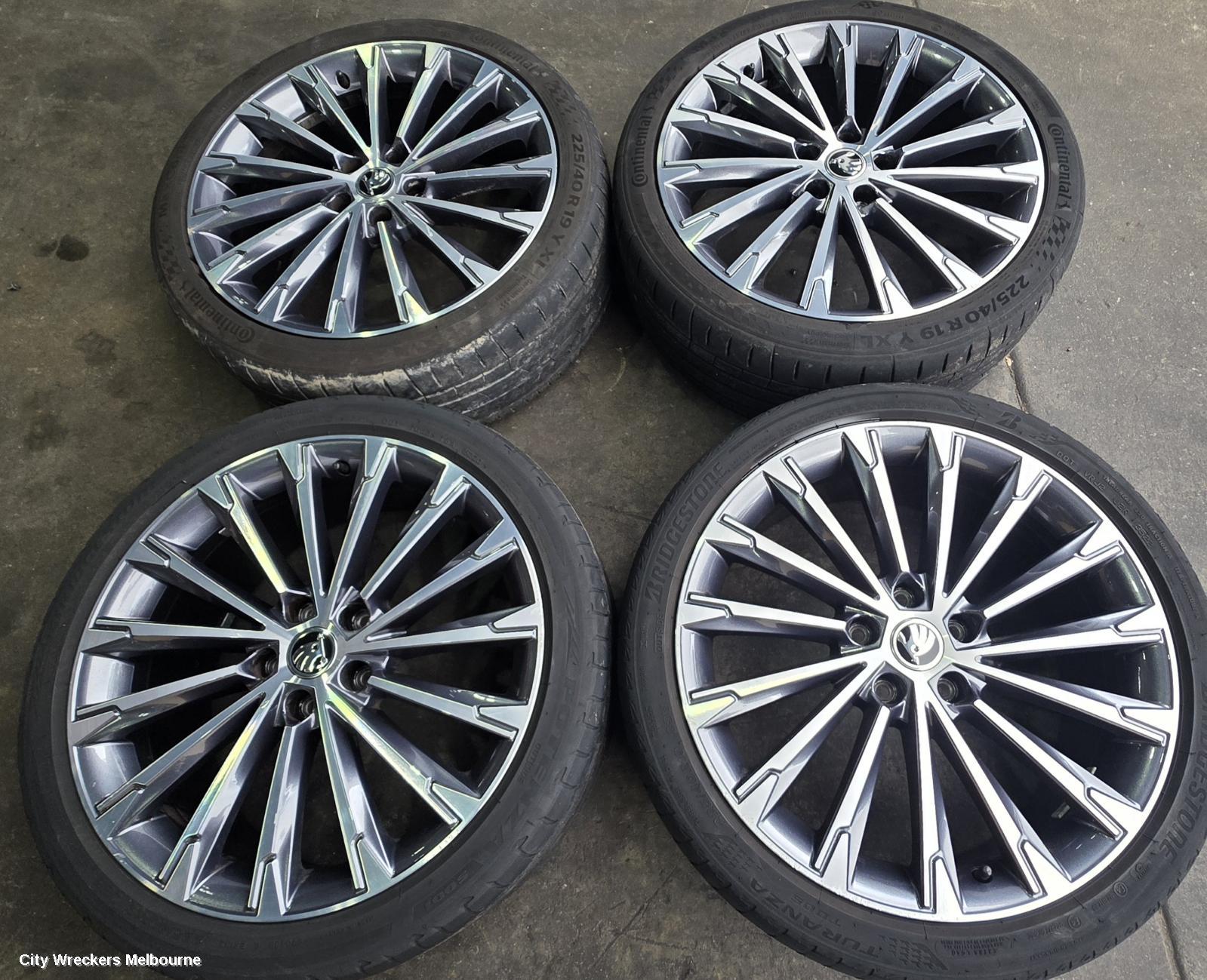 SKODA SUPERB WHEEL MAG, FACTORY, 19X8.0IN, MULTI SPOKE, PHOENIX, NP, 03/2016 ONWARDS
