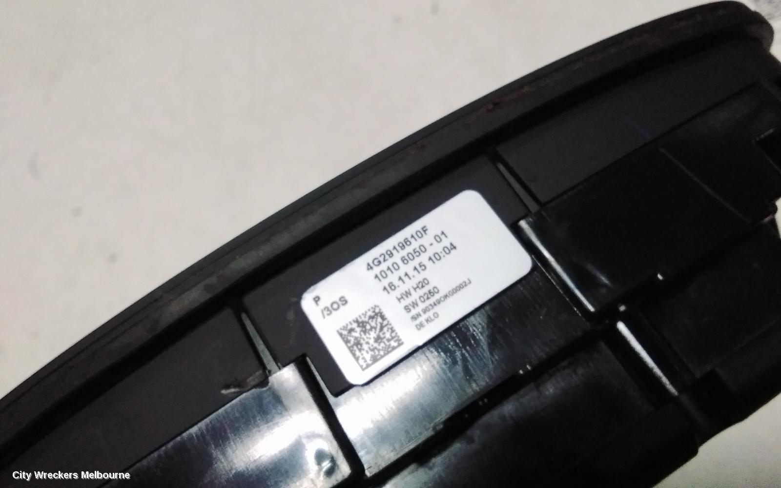 AUDI A6 COMBINATION SWITCH, ELECT PARK SWITCH, W/ AUTO TYPE, 4G/C7, 04/2011 - 06/2018