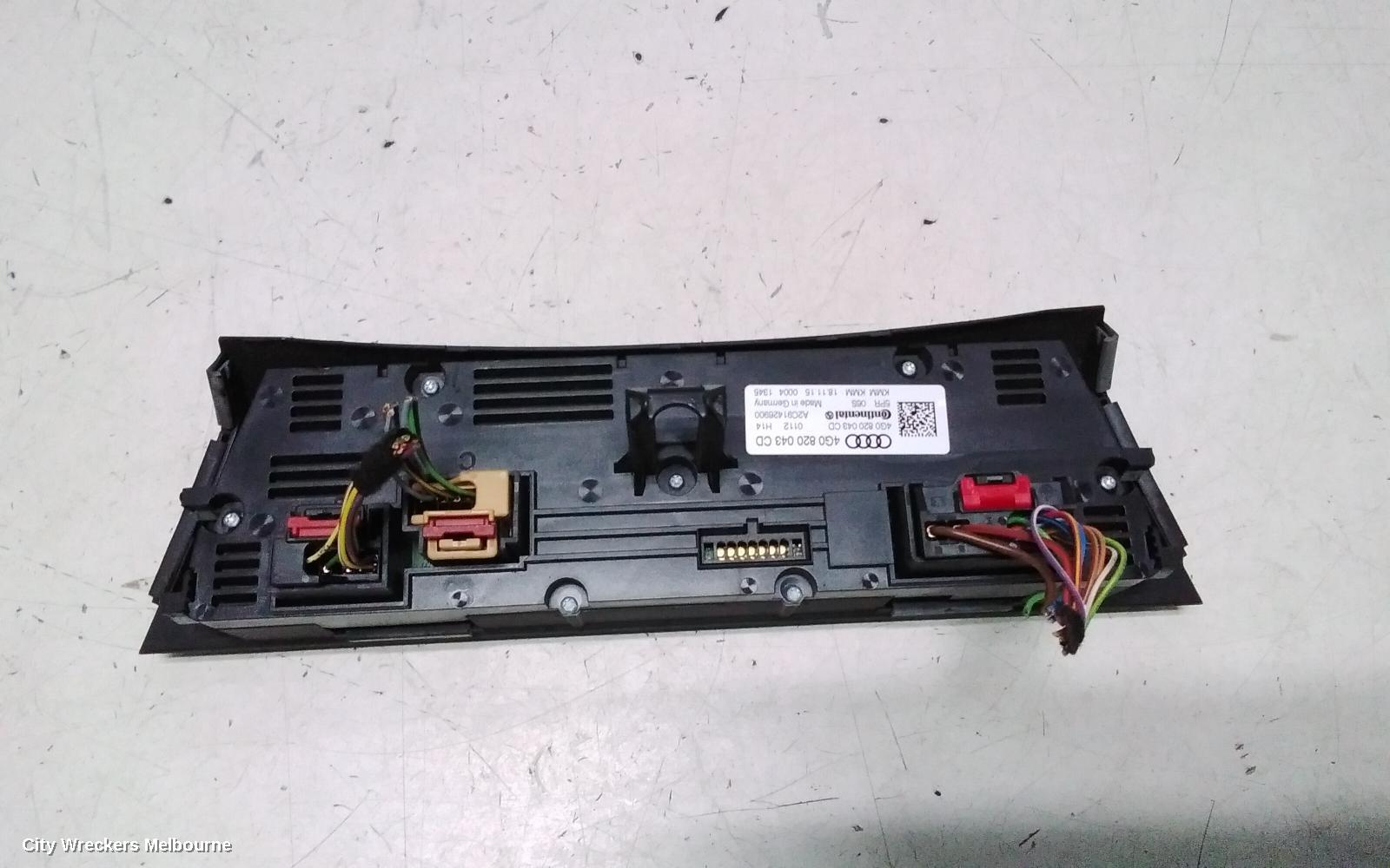 AUDI A6 HEATER/AC CONTROLS, FRONT, FOUR ZONE CLIMATE CONTROL, W/ SEAT WARMER TYPE, C7/4G, 04/2011 - 06/2018