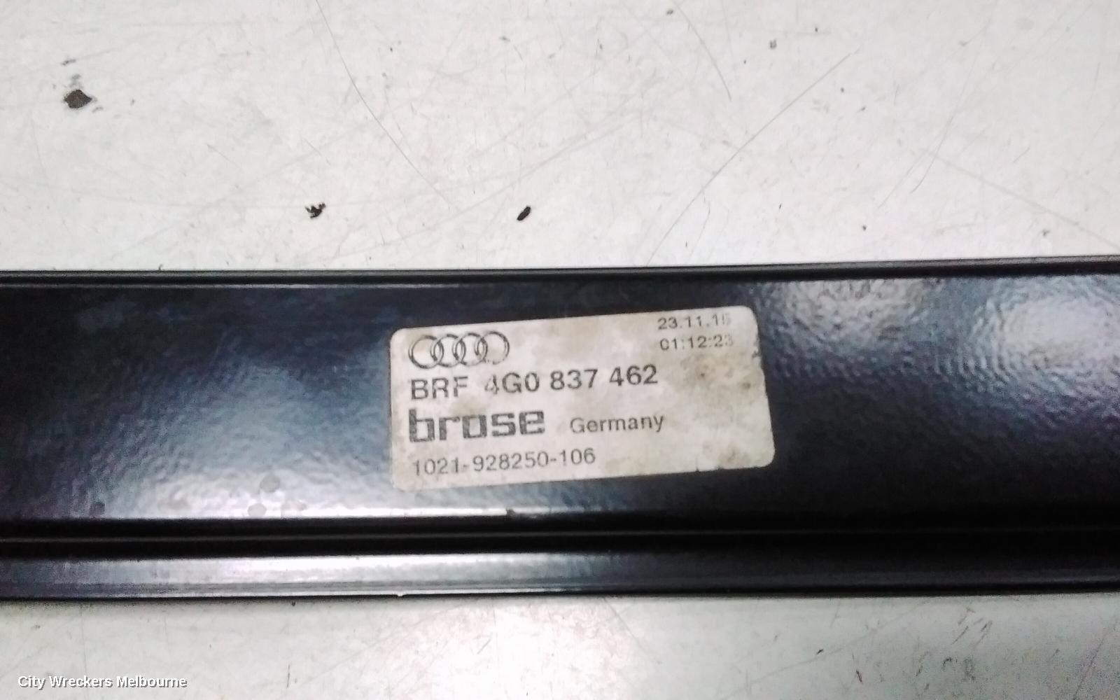 AUDI A6 RIGHT FRONT WINDOW REG/MOTOR, C7/4G, DOOR REG ASSY (REG AND MOTOR), 04/2011 - 06/2018
