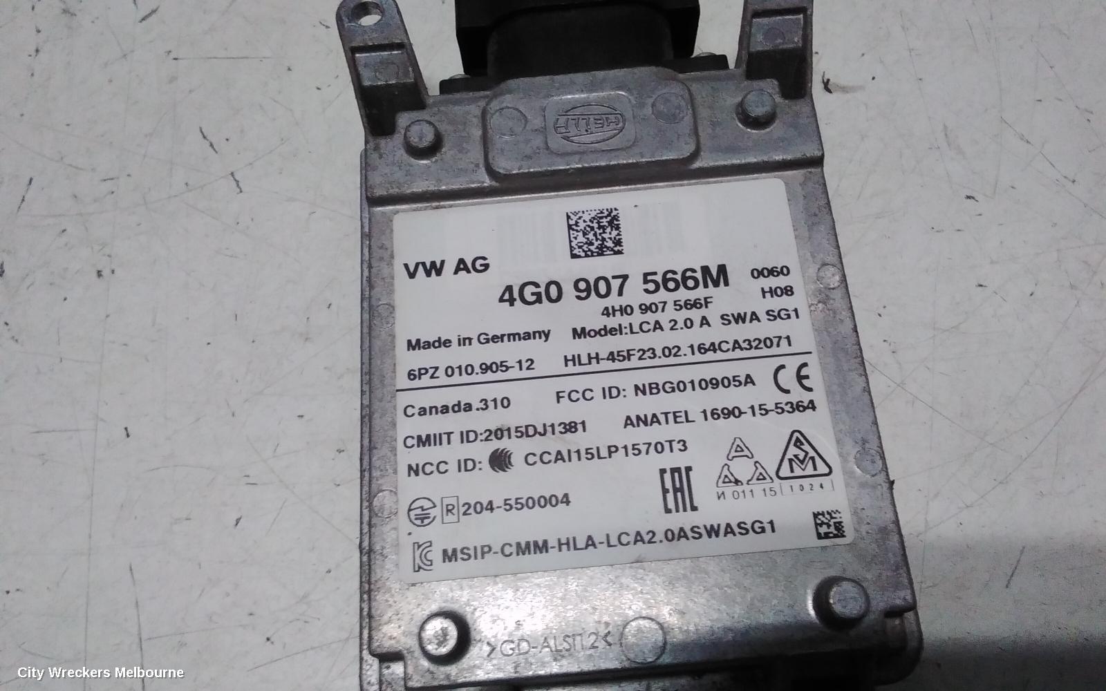 AUDI A6, C7/4G, 04/2011 - 06/2018, 4G0 907 566 M BLIND SPOT RADAR CONTROL MODULE  RHR: 144254