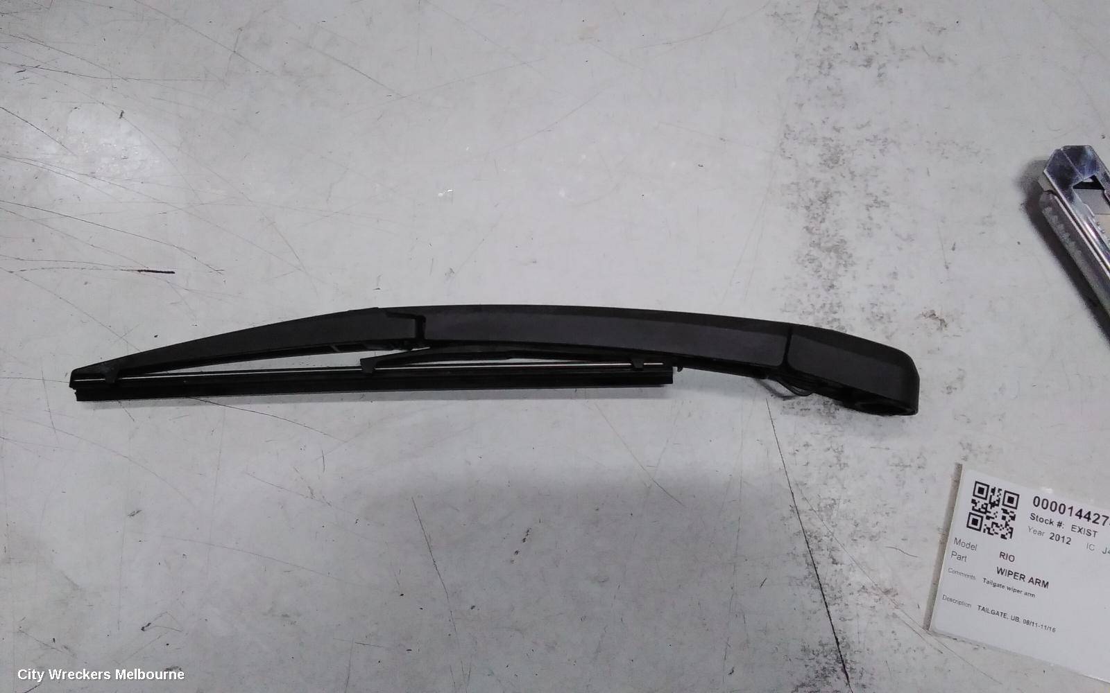 KIA RIO WIPER ARM, TAILGATE, UB, 08/2011 - 11/2016