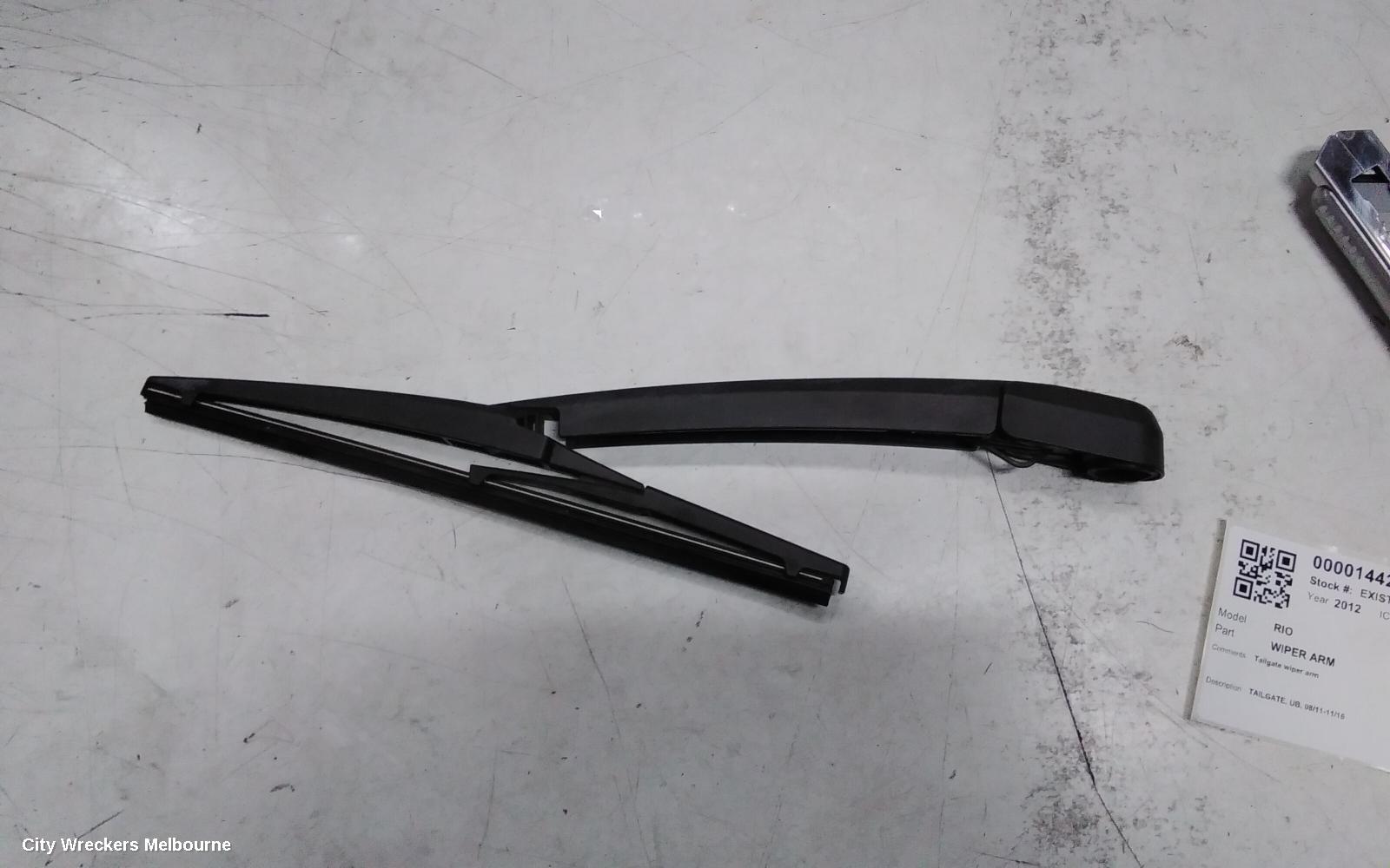 KIA RIO WIPER ARM, TAILGATE, UB, 08/2011 - 11/2016