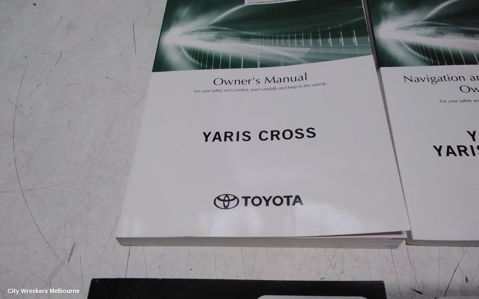 TOYOTA YARIS CROSS OWNERS HANDBOOK, XP210, 06/2020 ONWARDS