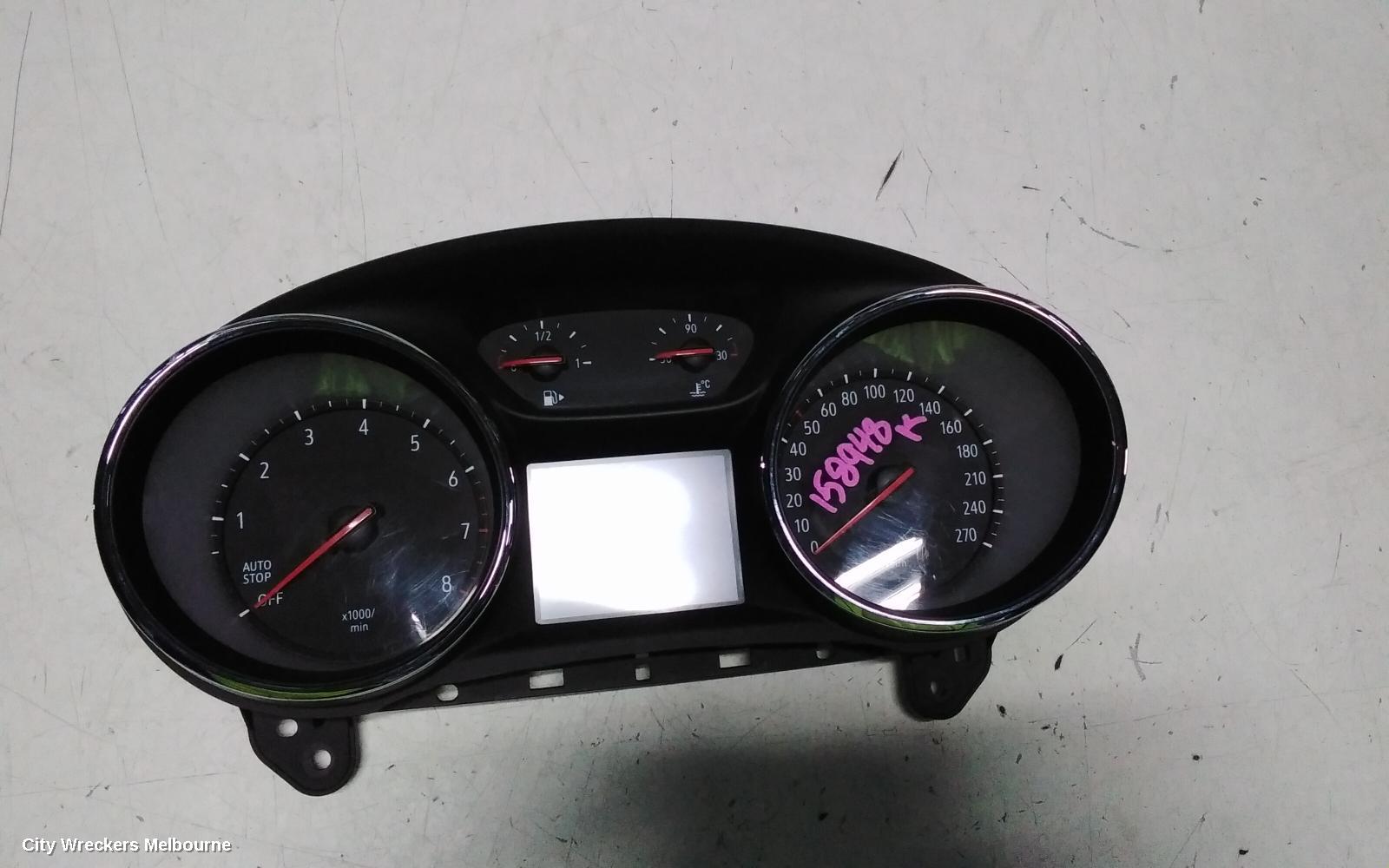 HOLDEN ASTRA INSTRUMENT CLUSTER, PETROL, AUTO T/M, BK, HATCH/WAGON, 09/2016 ONWARDS